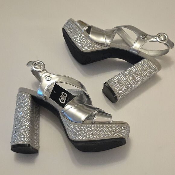 COPY - BRAND NEW GBG LOS ANGELES JEWEL STRAPPY HEELS  SANDALS R3 - Picture 11 of 15